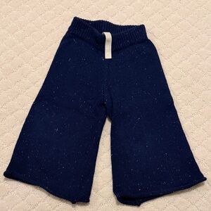 Millk 2Y Kids Navy Blue sprinkle Knit wide leg Pants